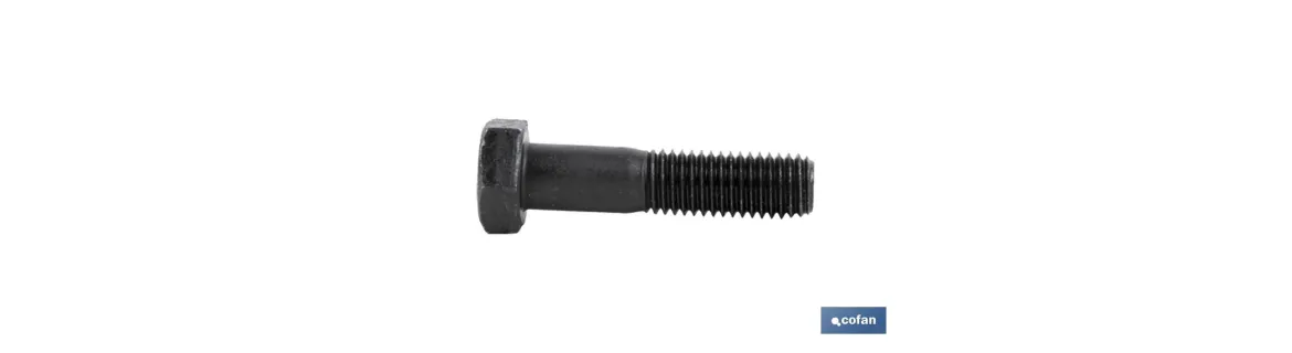 Tornillo con cabeza hexagonal Whitworth (UNC) DIN-931 | Rosca Parcial 1/2 | Clase 8.8 negro | Medidas desde 1/4 hasta 1