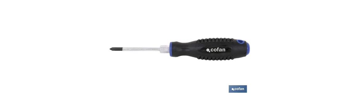 Destornillador Phillips con hexágono | DIN ISO 8764-1 | Modelo Comfort plus | Medidas desde PH-1 hasta PH-3