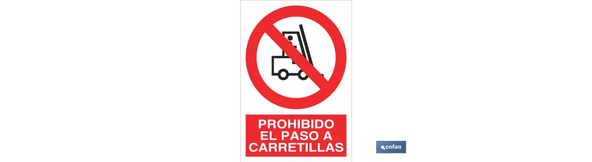 Prohibido el paso a carretillas