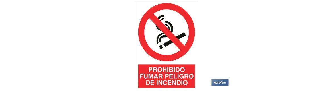 Prohibido fumar peligro de incendio