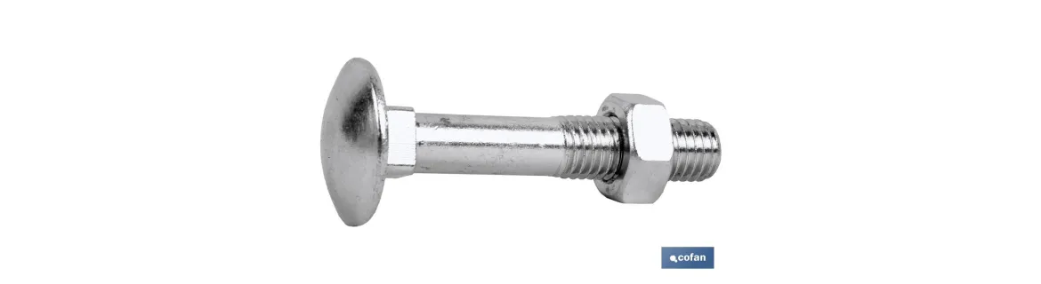 Tornillo Carrocero + tuerca de acero Zincado