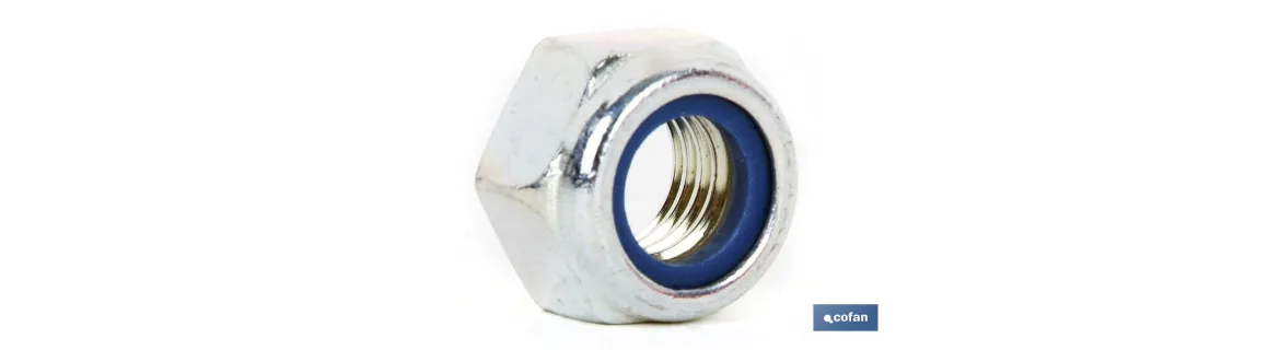 Tuerca Hex. C.8 Autoblocante whitworth Zincado