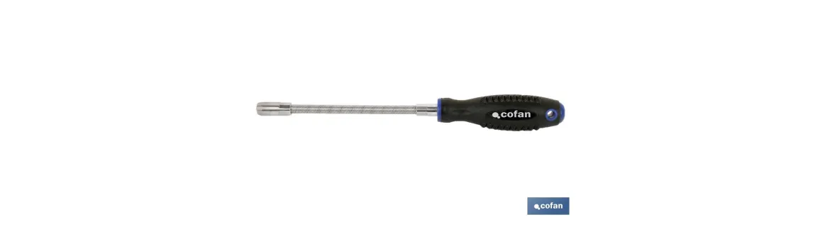 Destornillador flexible con hexágono interior hembra | Modelo Comfort plus | Medida de huella desde SW-6, 7 y 8 mm