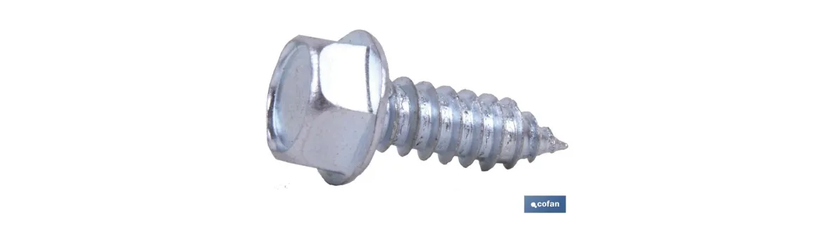 Tornillo Roscachapa Cabeza Hexagonal con Arandela Estampada Zincado