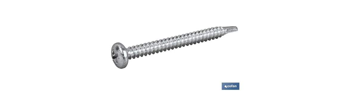 Tornillo Autotaladrante Cabeza Cilíndrica Phillips Zincado