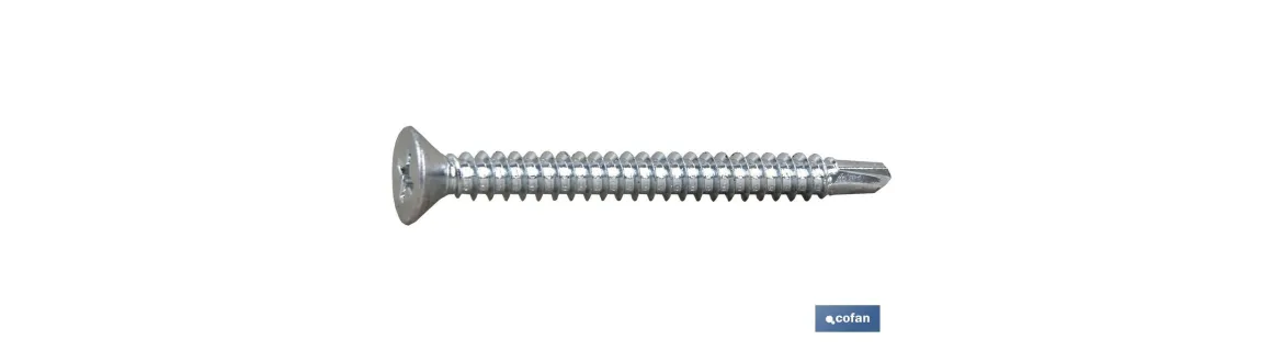 Tornillo Autotaladrante Cabeza Avellanada Phillips Zincado