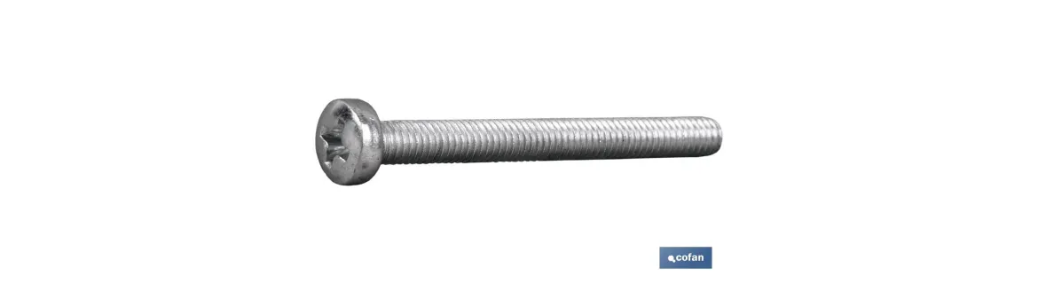 Tornillo Cabeza Cilíndrica Abombada. Pozidrive Zincado