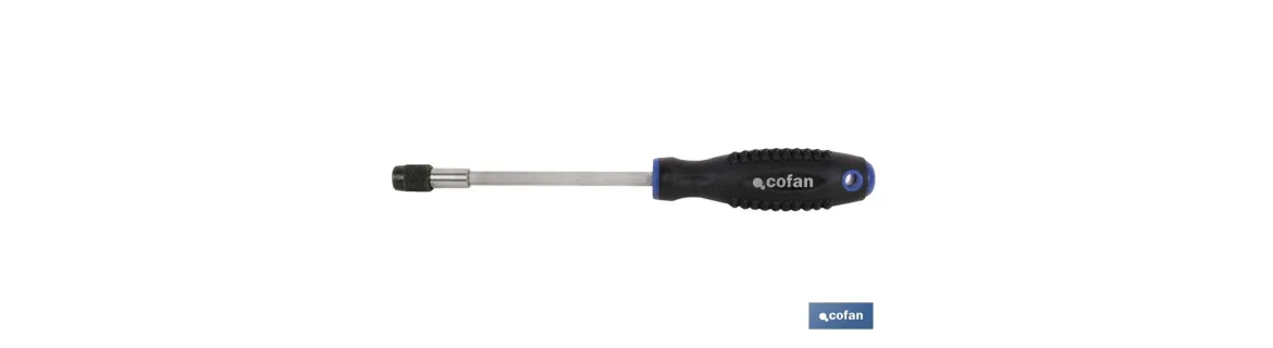 Destornillador rígido para puntas de 1/4 | Modelo Comfort plus | Con acople rápido de puntas de 1/4
