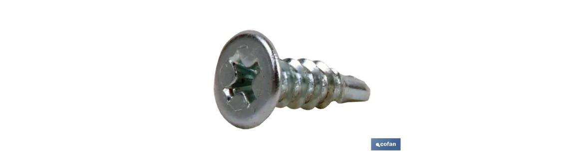 Tornillo autotaladrante cabeza extraplana Phillips Zincado