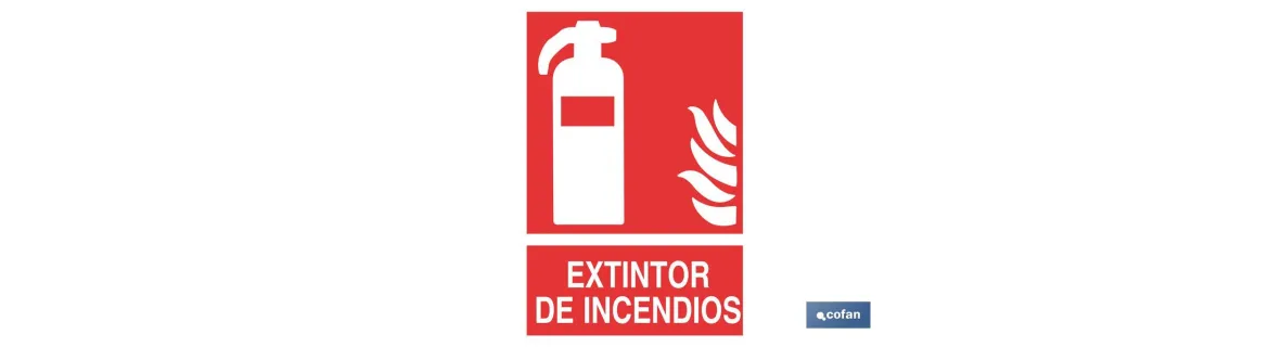 Extintor de incendios Pictograma + Texto